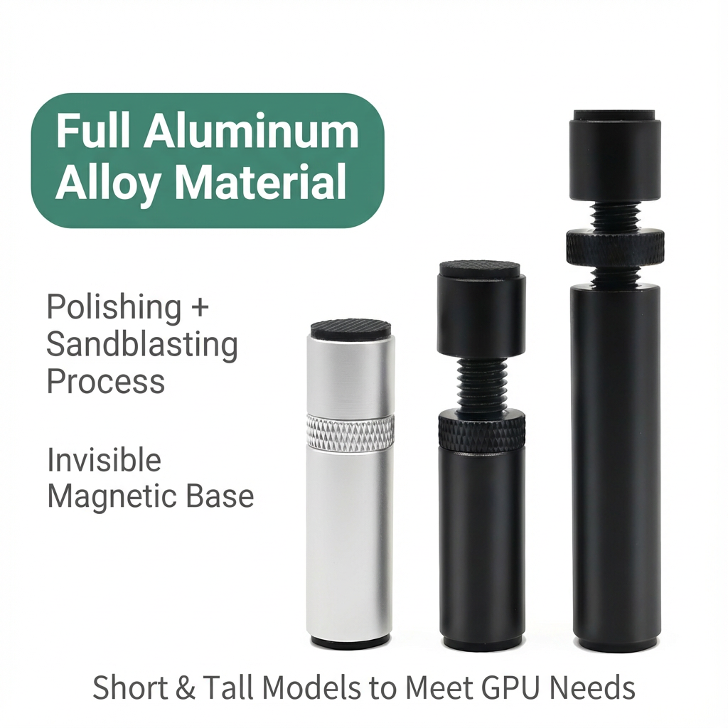 ForgeLab Adjustable GPU Support Bracket – Tool-Free, Aluminum Alloy, Vertical GPU Holder