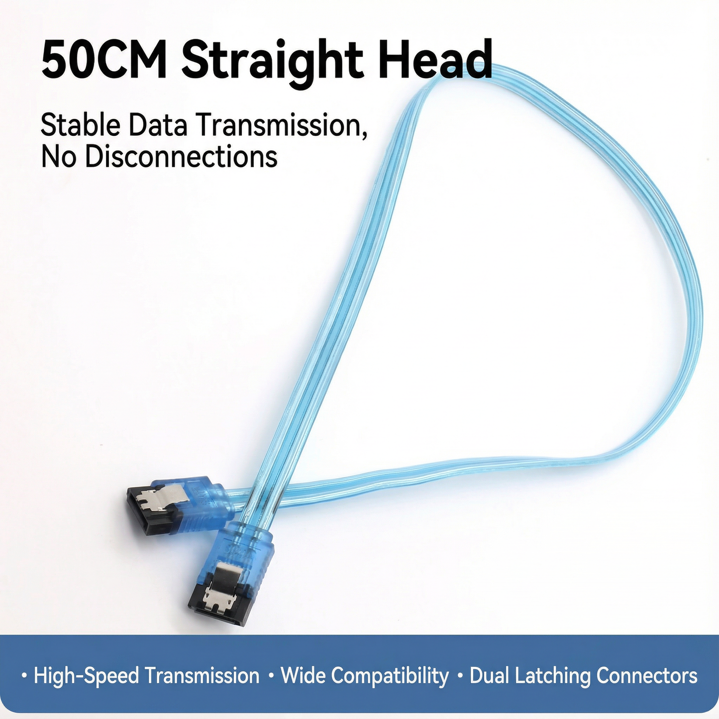 ForgeLab SATA III 6Gbps Data Cable – SSD, HDD, Optical Drive