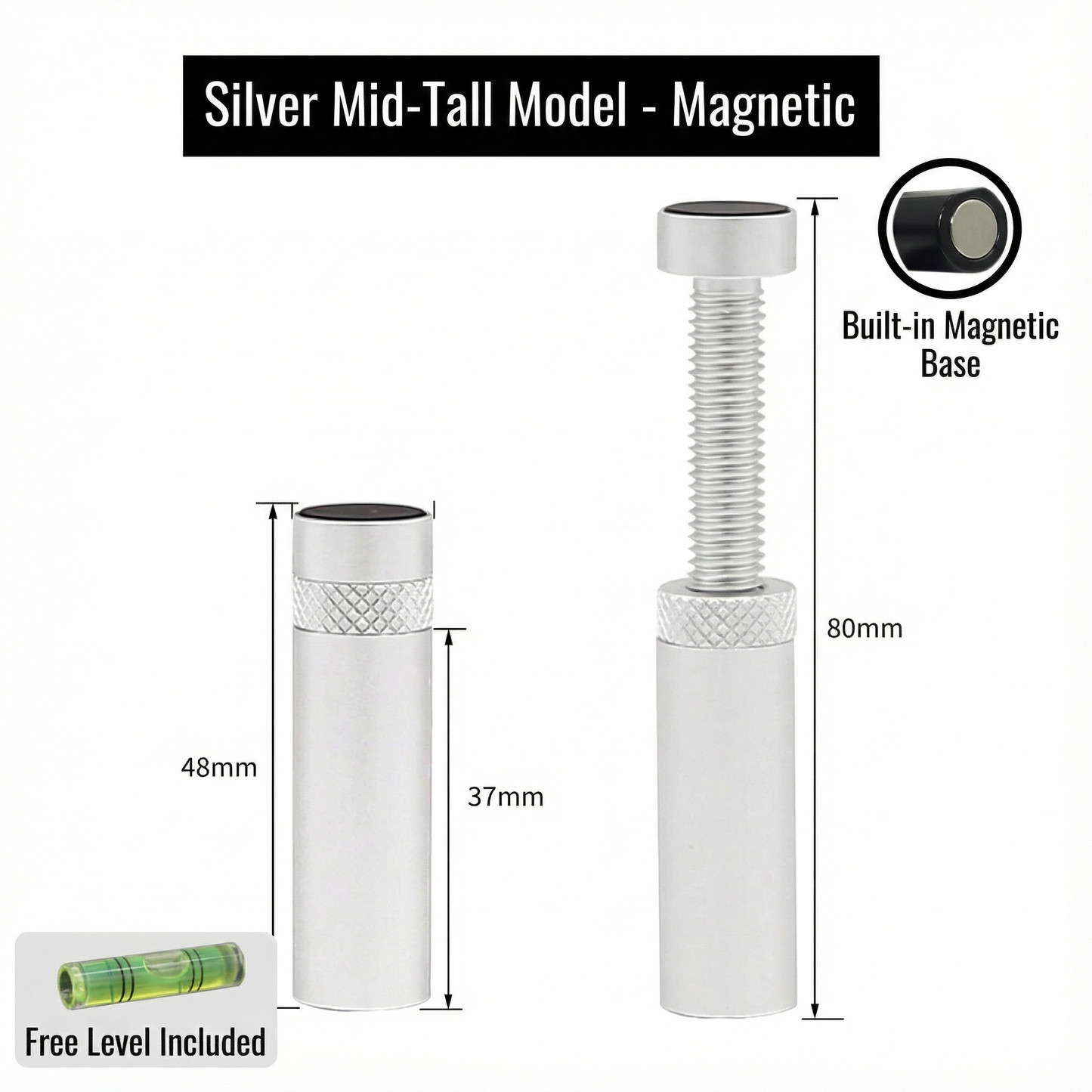 ForgeLab Adjustable GPU Support Bracket – Tool-Free, Aluminum Alloy, Vertical GPU Holder