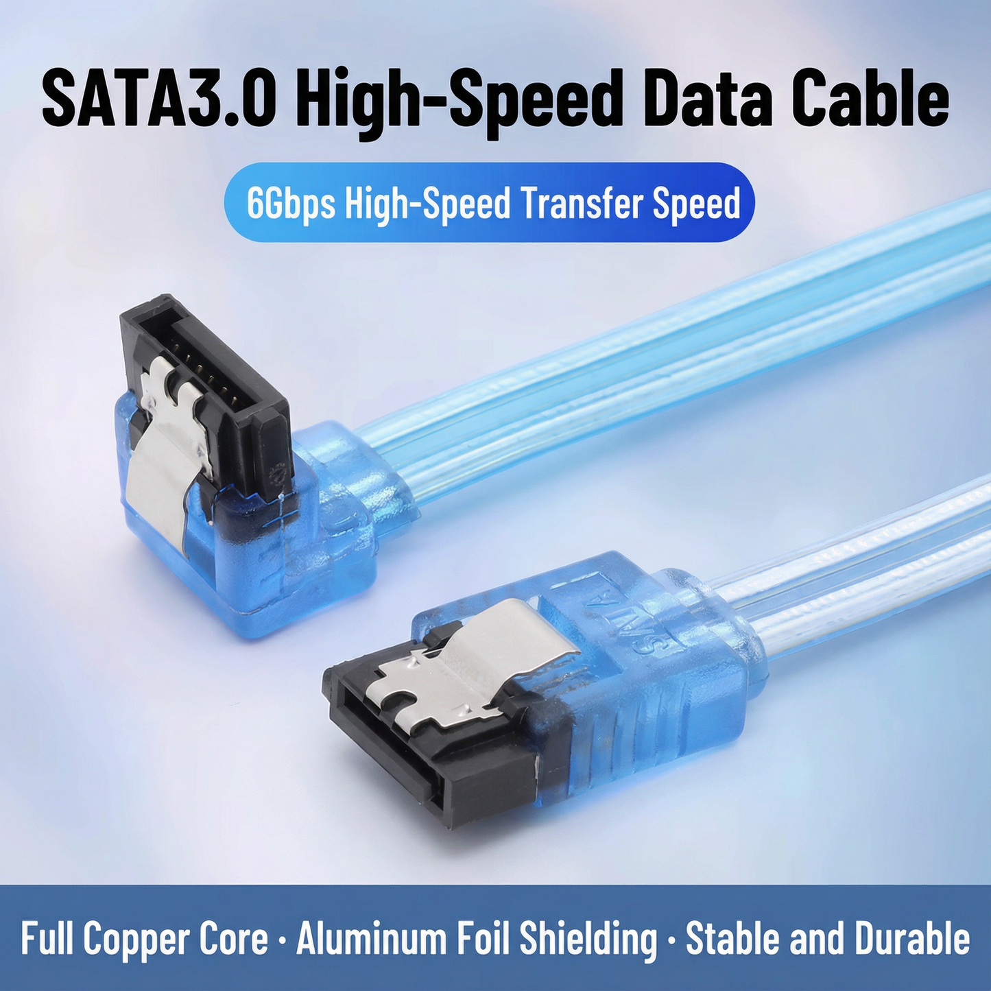 ForgeLab SATA III 6Gbps Data Cable – SSD, HDD, Optical Drive
